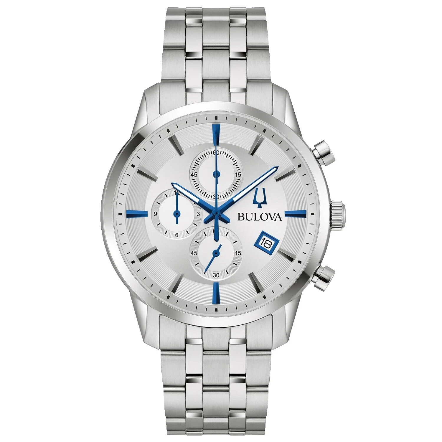 Bulova Marine Star Stainless Steel Band Stainless Steel Case Wristwatches