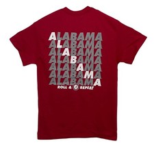 Camiseta Alabama Crimson Tide - Roll & Repeat - Roll Tide Roll - Manga Corta