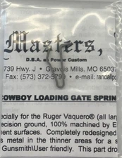 PowerCustom®for ® Ruger® Loading Gate Spring Single Action Large Frame New Model