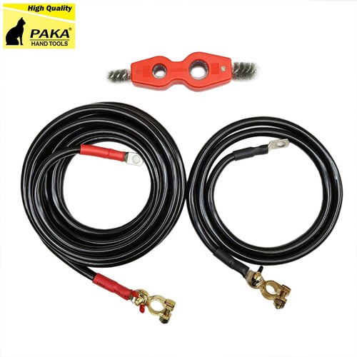 Battery Relocation Kit, 2/0 AWG Cable, Top Post 15 FT / 3 FT BLACK