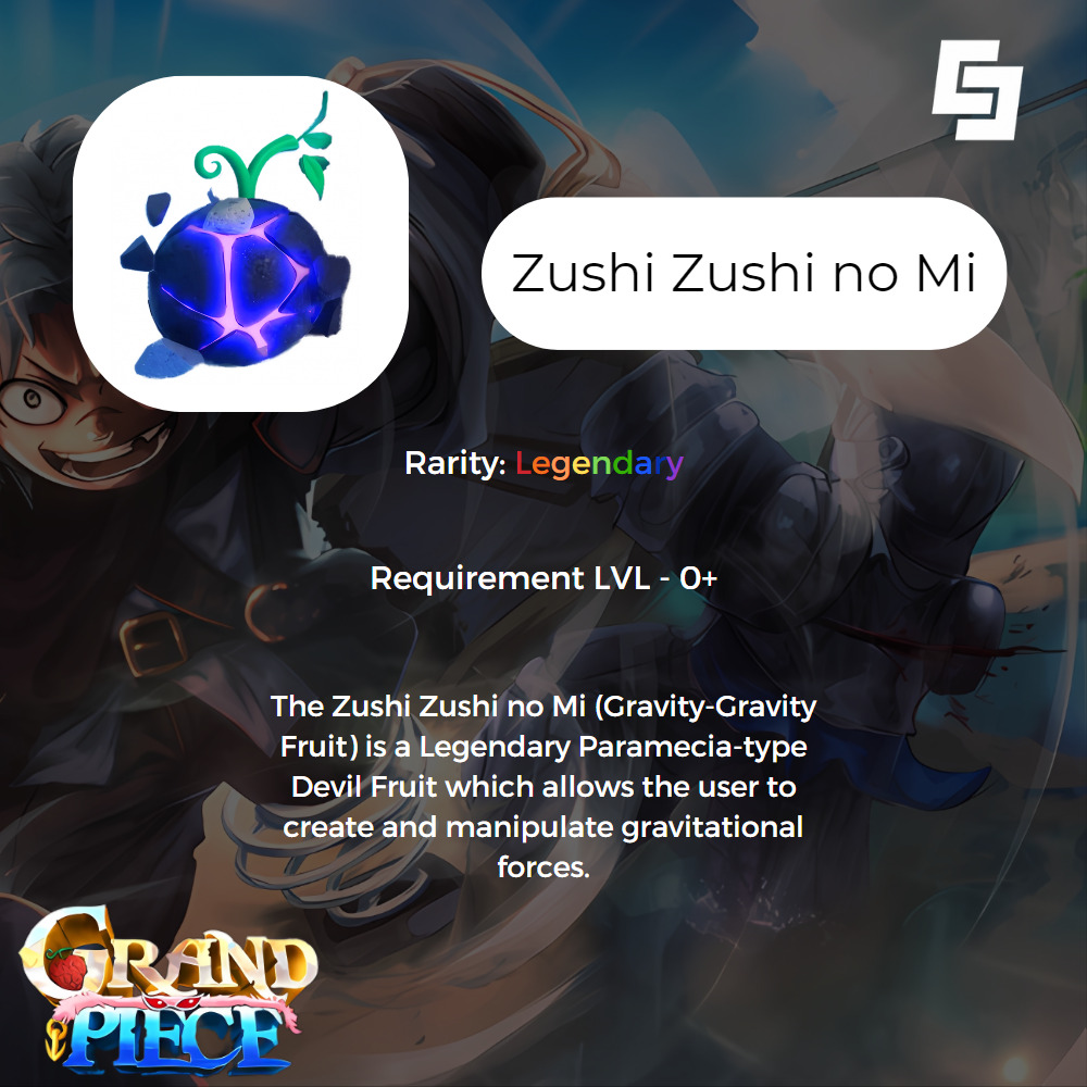 Zushi Zushi no Mi (Gravity Fruit) - Roblox