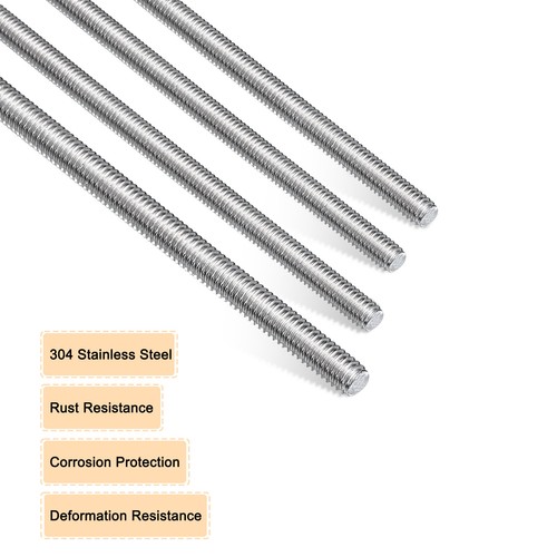 8pcs 8/32 Inch Threaded Rods with Hex Nuts 4 Inch 304 Stainless Steel Rod - Picture 4 of 6