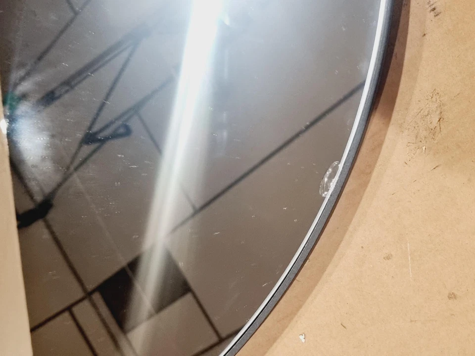 Металлическое круглое настенное зеркало John Lewis Scandi, черное, 80 см - Изображение 4 из 4