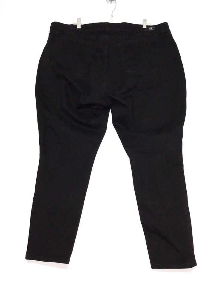 Kut From The Kloth Donna High Rise Ankle Skinny Pants Black Womens Plus Size 24W - Image 2 of 4