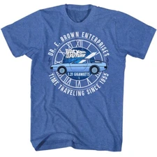 Back To The Future Movie Dr E Brown Time Traveling Since 1955 Men's T Shirt  