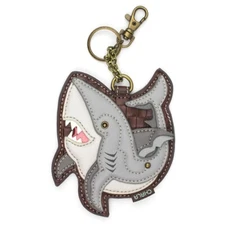 Chala SHARK Key Fob / Coin Purse Keychain Purse Accessory Ocean Collection NWT