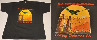 STAR TREK IV: The Voyage Home RARE PROMO (Coming Christmas '86) NEW Vtg T-SHIRT