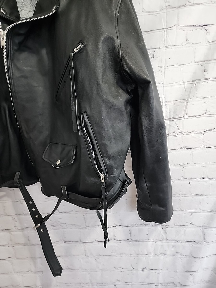 Vintage St.John's Bay Men's Black Motorcycle Leather Jacket Vintage St.John's Bay Men's Black Motorcycle Leather Jacket