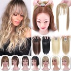 Lady 10 inch Short Topper Hairpiece with Bangs Toupee Extension Natural Hair US
