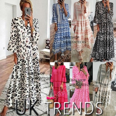 boho leopard print dress