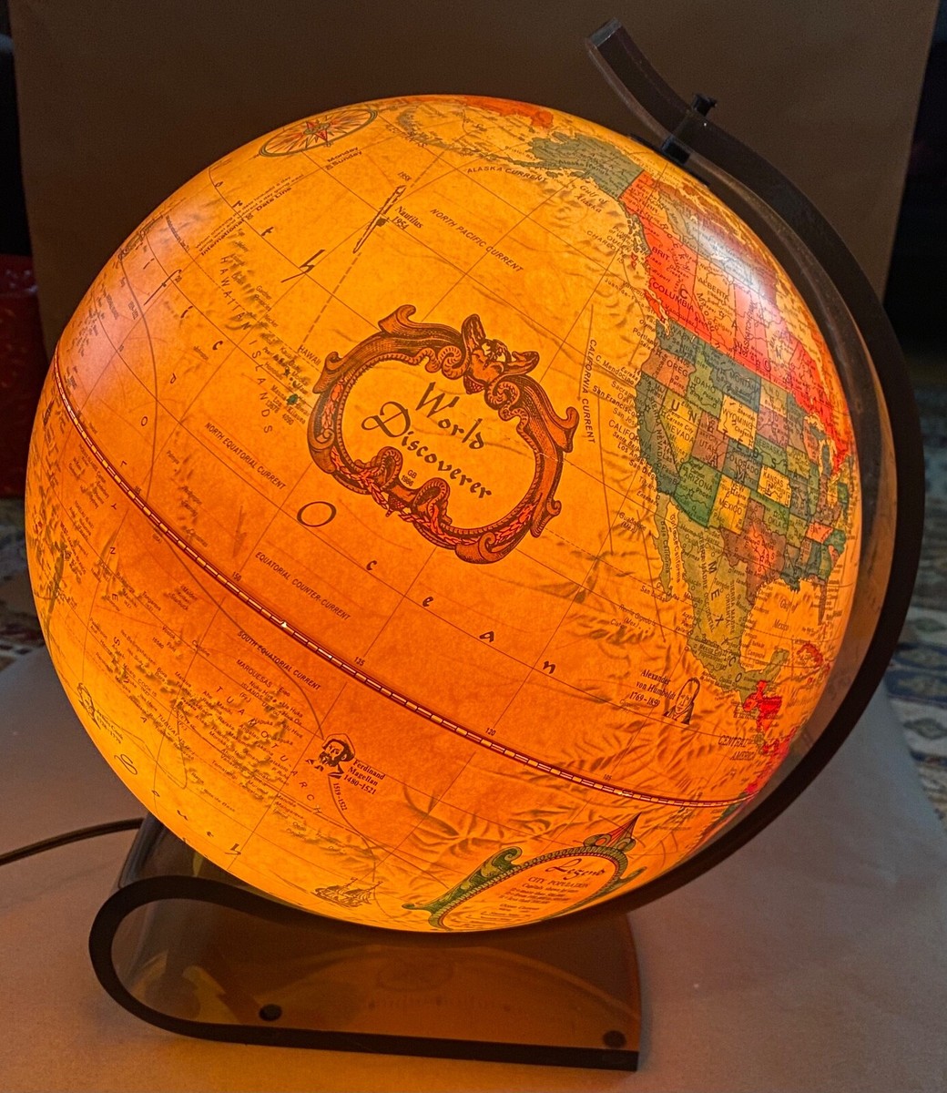 Vintage Scan-Globe A/S Karl - F. Harig E. Gieseking Light Up Globe