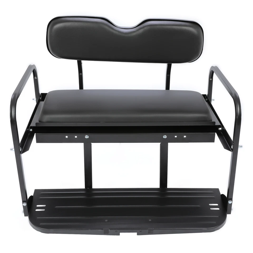 For Yamaha G2, G9 Golf Cart Flip Folding Rear Back Seat Kit Black Powder Coated - Image 3 of 4