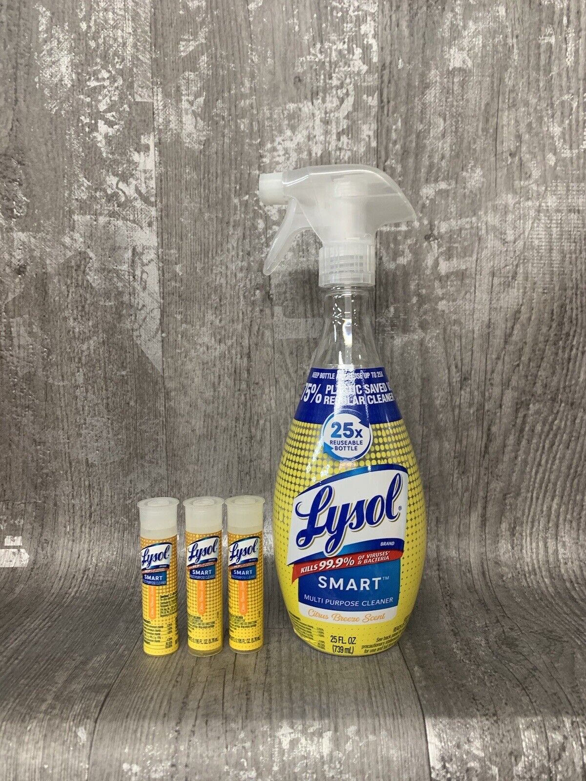 LYSOL SMART All-Purpose Cleaner 4pc Kit (1) Bottle, (3) Refills