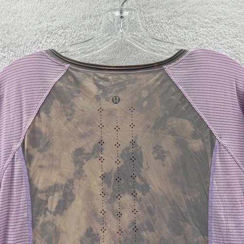 Lululemon Shirt Womens 6 Purple Small Long Sleeve Running Top Gym Lightened Up - Picture 14 of 15