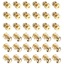 36 Pcs M3*5 Mini Round Knobs, 6mm Small Drawer Pulls, Gold