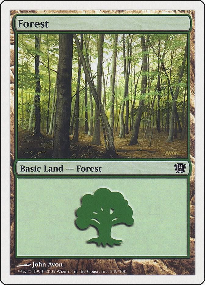 20 Basic Land #349 - SAME ART - Forest - 9th Edition (Ninth) - Magic MTG FTG