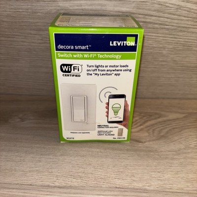 Leviton DW15S-1BZ On/Off Smart WiFi Wall Switch - New In Sealed Box