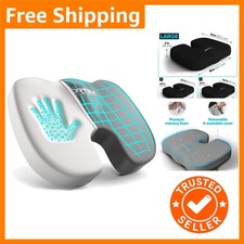 Memory Foam Seat Cushion with Ergonomic Design for Office & Gaming