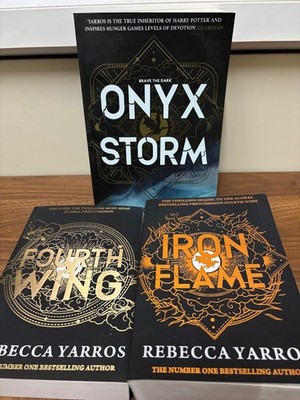 Onyx Storm + Iron Flame + Fourth wing by Rebecca Yarros Paperback
