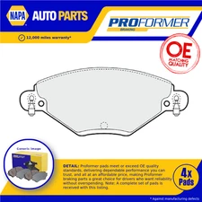 Brake Pads Set fits CITROEN C5 Mk1, Mk2 1.8 Front 01 to 08 Proformer New