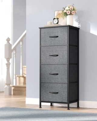 SONGMICS BELLAH Collection - Kommode, Aufbewahrung 4 schiefergrau 