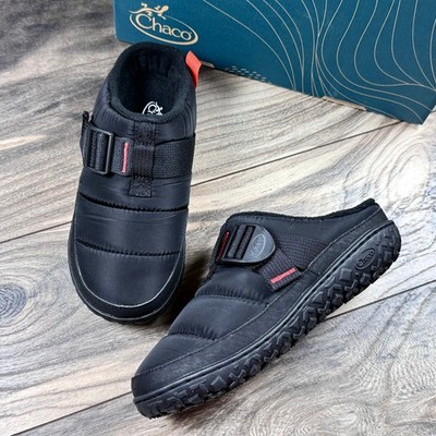 NIB Chaco Ramble Puff Comfort Clog Black Riptop Lugsole Slip On Shoes 7M 