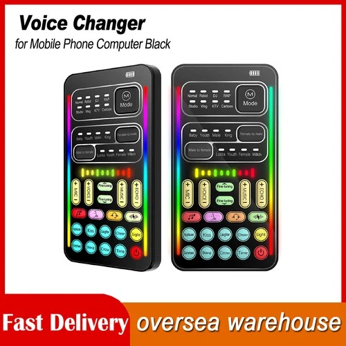 Voice Changer ABS Handheld Portable Sound Disguiser with 8 Sound Effects K7