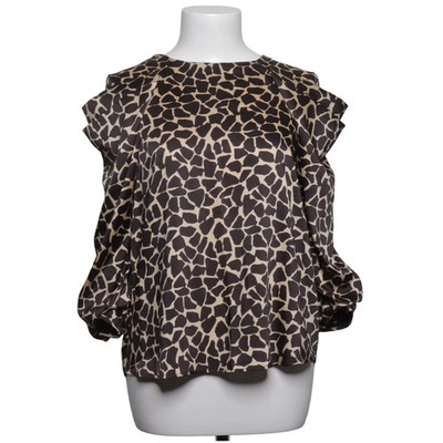 Zara Basic, Bluse, Größe: S, Schwarz/Beige, Polyester, Sonstiges, Damen #01k