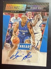 2016-17 Panini Threads NBA Legends Ink True 1/1 Dennis Scott #15 Auto One of One