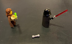 Darth Maul Qui Gon Jin Lego Mini Figures SW0003 and SW0027! From Lego Set 7101!