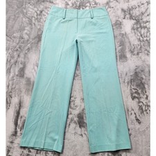 Vintage DFA New York Pants Womens 12 Blue High Rise Wide Leg Stretch Office