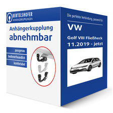G.D.W. Anhängerkupplung abnehmbar für VW Golf VIII Fließheck Typ CD1/DA1 AHK
