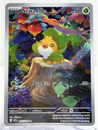 Sewaddle 087/086 - White Flare - IR Pokemon Card English - NM/M