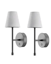 Globe Electric LED Wall Sconce 2-Pack – Wireless USB Black Lights Rechargeable
