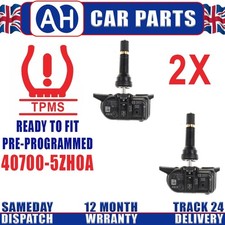 2X PRE-CODED Tire Pressure Sensor For Nissan Juke F15 Micra mk4 Leaf ZE0