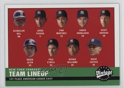2001 Vintage Glenallen Hill Jorge Posada Tino Martinez Chuck Knoblauch HOF 0ot5