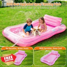 Inflatable Tanning Pool Lounger Float Pillow Cup Holder Backyard Water Party