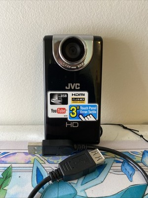 JVC PICSIO GC-FM2BU Full HD Video Pocket Camcorder w/ Touch Screen Lightweight 