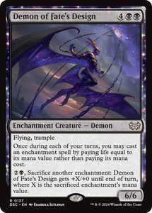Demon of Fate's Design #137 Duskmourn: House of Horror (Rare)