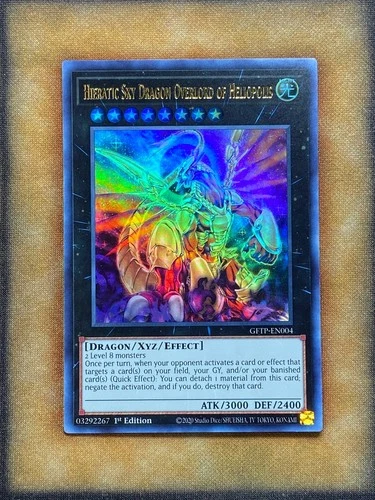 Yugioh Hieratic Sky Dragon Overlord of Heliopolis GFTP-EN004 Ultra Rare 1st NM