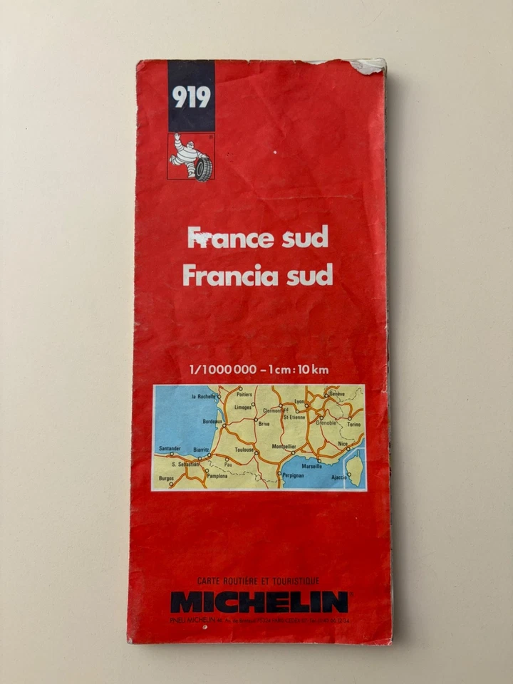 Ancienne carte MICHELIN N°919 FRANCE SUD de 1994 - Photo 1/1