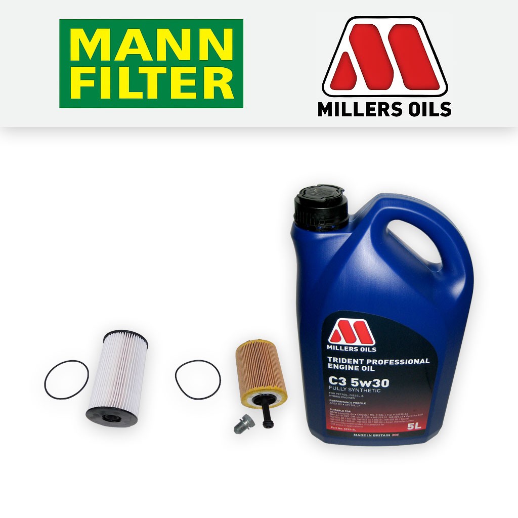Audi A3 8P 1.9 TDI 2005-2009 Service Kit - Oil Fuel Filters UFI + C3 Oil