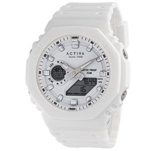 Invicta Activa Sonar ACW423-001 White Sport Watch Dual Time 45.5mm New with Box