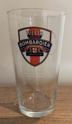 Wells Bombardier Beer ale Pint Glass the great British beer festival 2007 cave  