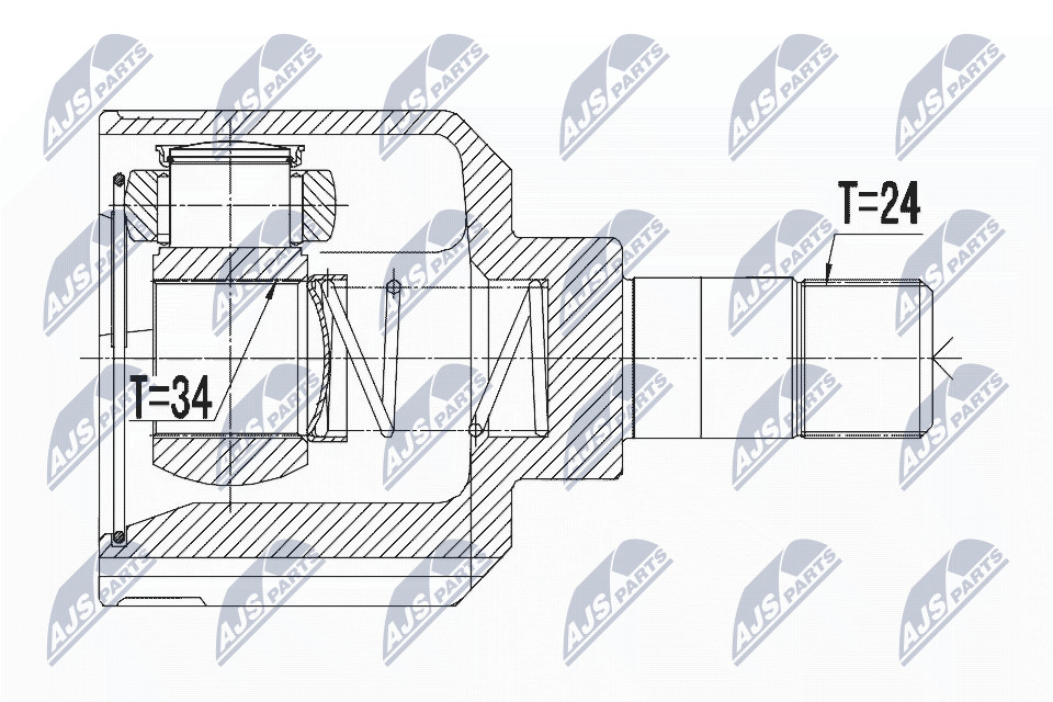 JOINT KIT DRIVE SHAFT NPW-PE-022 FOR PEUGEOT 308/II/SW HNS /HNY 1.2L 3cyl 308 II - Image 11