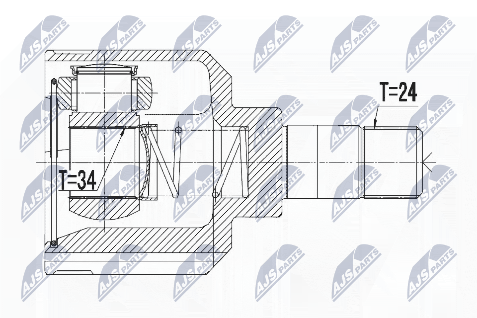 JOINT KIT DRIVE SHAFT NPW-PE-022 FOR PEUGEOT 308/II/SW HNS /HNY 1.2L 3cyl 308 II - Image 11
