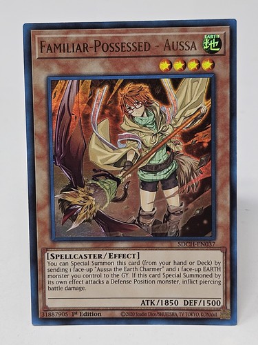 Yu-Gi-Oh! Familiar-Possessed-Aussa (Alternate Art) SDCH-EN037 Ultra 1st