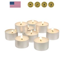 Unscented Long Burning White Tealight Candles...