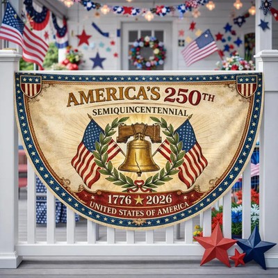 250th Anniversary USA Eagle Patriotic Semicircle Flag Outdoor