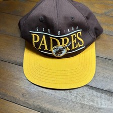 MLB American Needle - San Diego Padres Embroidered Snapback Hat 1990s OSFA